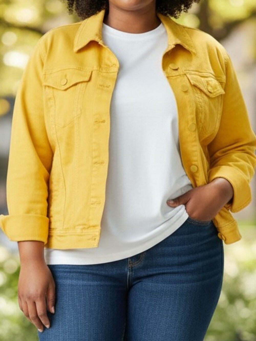 Judy Blue Bright Yellow Denim Jacket
